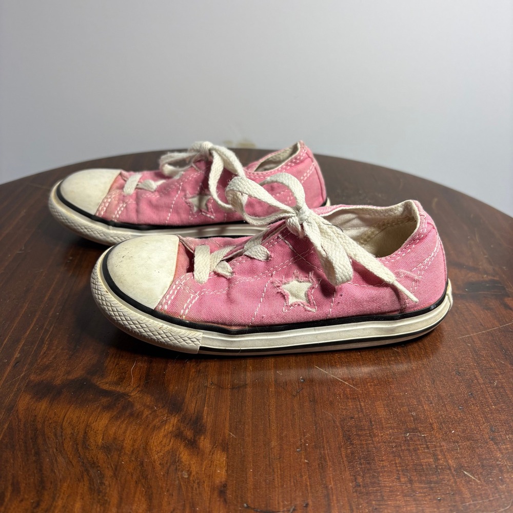 Converse Sneakers Kids 11 Pink One Star Low Top Canvas Lace Up 703652FT